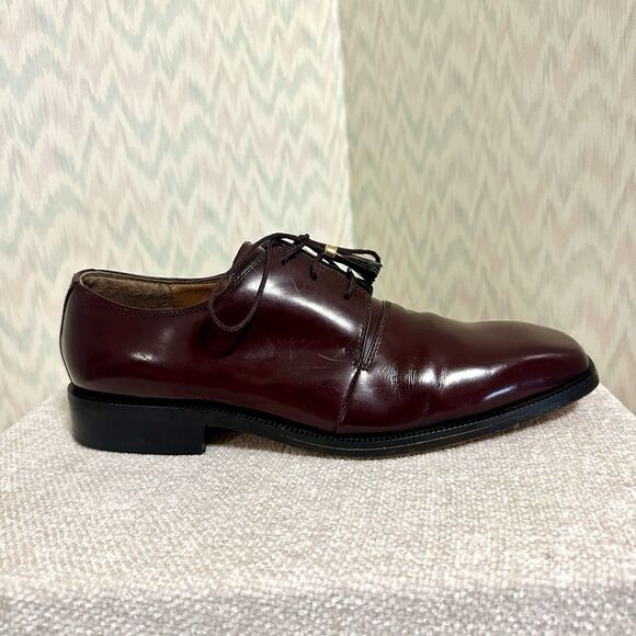 Marco Vicci Lasorda Burgundy Tassel Leather Dress Shoes Mens 9.5